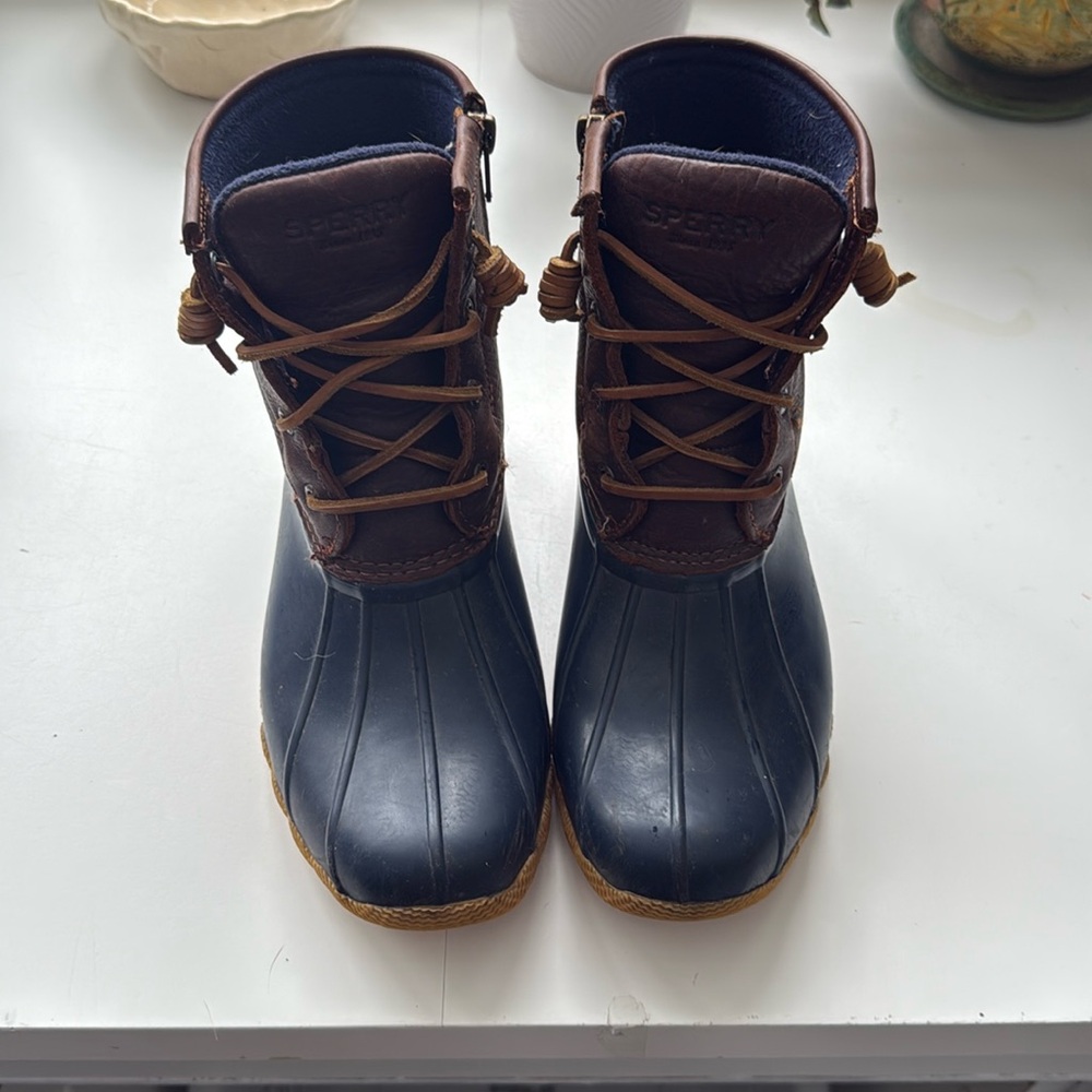 Sperry waterproof rubber boots